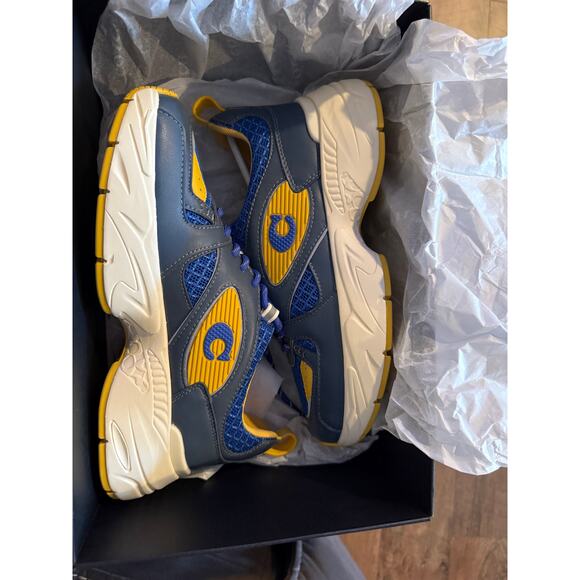 Coach Blue Leather Tech Runner Sneakers Size 8.5 - Picture 4 of 5